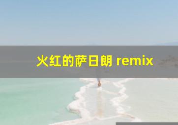 火红的萨日朗 remix